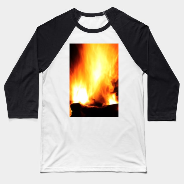 Braai Fire Baseball T-Shirt by somadjinn